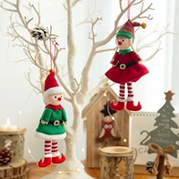 Décorations suspendues elfe de Noël Noël garçon fille elfes vacances poupées elfes décoratives
