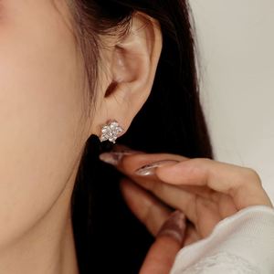 Dylam New Year 2024 Christmas Xmas Festival Collection Sterling <b>Silver</b> Diamond 5A Zirconia Flower Shape <b>Stud</b> <b>Earrings</b> for Women - Product Image 5
