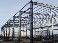 Galpón industrial de acero prefabricado de 200 metros cuadrados de diseño moderno de China y garaje para edificio de oficinas