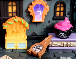 Figurine de jeu d'imitation miniature pour enfants Littlest Pet Shop, avec Caldeirons de Sorcière Magiques en Résine, Boules de Cristal et Portails d'Halloween - Product Image 5