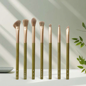 Ensemble de pinceaux cosmétiques pour le visage en poils synthétiques avec manche transparent en granulés de plastique, <span class=keywords><strong>pinceau</strong></span> de maquillage Candy - Product Image 5