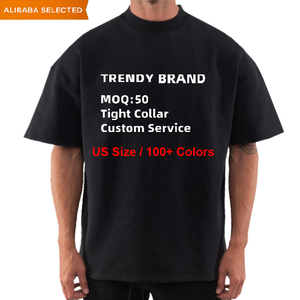 250gsm Drop Shoulder Graphic Heavyweight T-shirt de lujo en blanco de algodón pesado Streetwear Regular Fit Hombres de punto deportivo de secado rápido - Product Image 5