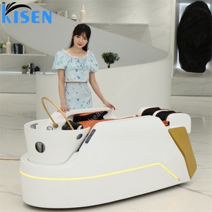 เตียงสระผมพร้อมหุ่นยนต์นวดอัตโนมัติสำหรับสปาผมยี่ห้อ Kisen Salon  เก้าอี้สระผมนวดไทย เฟอร์นิเจอร์ร้านเสริมสวยสุดหรู - Product Image 3