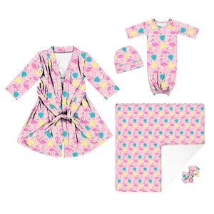 Saco de Dormir para Bebé con Estampado de Bambú, Camisón para Adulto, Gorro para Bebé, Manta, Saco de Dormir, Regalo para Embarazadas - Product Image 4