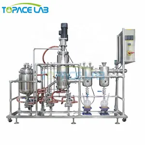 Topacelab New Electric Wiped Film Evaporator System Full Stainless Steel 316 or 304 Available in 0.1m2 0.3m2 0.5m2 Sizes