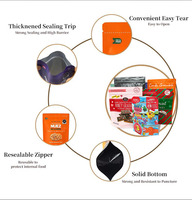 Sachets Doypack personnalisés imprimés, résistants à l'humidité, sacs Mylar avec fermeture éclair refermable, sacs plastiques personnalisés