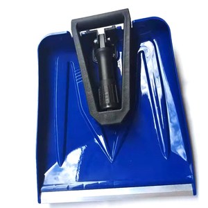 Pelle à neige pliable avec lame en plastique 69x28x5.5cm, poignée en T, bleue, pour usage extérieur - Product Image 2