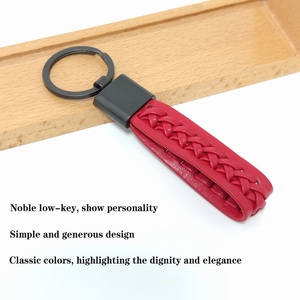 Wholesale Custom Logo Round <b>Key</b> <b>Ring</b> Keychain China's PU Leather Car <b>Key</b> Tags with Metal Elegant & Durable Leather Keychains - Product Image 5