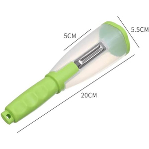 Pelador 2 en 1 con Contenedor, Cuchilla de Acero Inoxidable para Frutas y Verduras - Product Image 2
