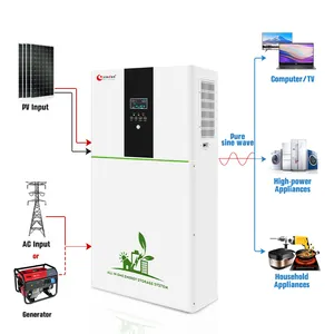 5000瓦便携式电池发电站太阳能发电机5kw家用备用发电站，带不间断电源功能笔记本电脑太阳能电池板