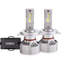 Ampoules de phare de voiture LED Canbus super lumineuses 65W 6000lm H1 H3 H4 H7 H11 9005 9006 Phare de moto