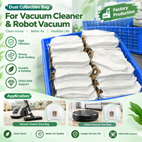 Sac à poussière pour aspirateur robot personnalisé, sac à poussière pour aspirateur robot en PP non tissé, filtre multi-couches avec connecteur en carton ou en plastique