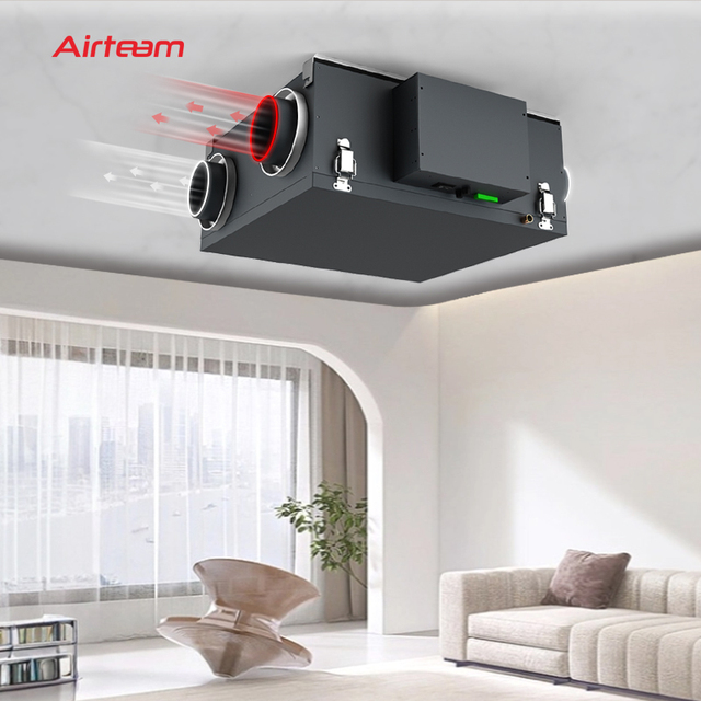 Recuperation Heat Recovery Ventilation System Recuperator Supply and Exhaust System With Smart Tuya Control Remote Controller