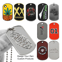 Pendentif Collier Plaque Militaire Personnalisée pour Hommes en Métal, Logo Gravé 2D 3D, Émail Souple, Lettre ou Devise, Personnalisable par les Fabricants