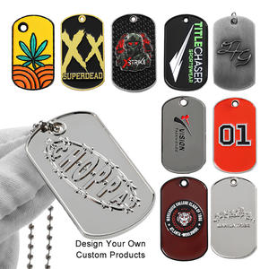 Hersteller-Personalisierte 2D 3D Gravierte Logo Metall Herren Personalisierte Hundemarken Weiche Emaille Hundemarken mit Spruch oder Buchstaben Anhänger Halskette - Product Image 4