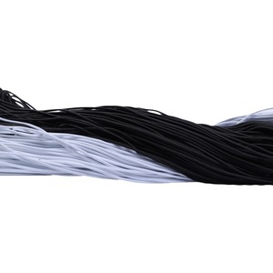Fornitura Diretta dalla Fabbrica di Corda Elastica in Lattice 1-4mm, Corda Cerata Nera e Bianca per Biancheria Intima, Pantaloni, Abbigliamento, Fascia Elastica per Bagagli - Product Image 5