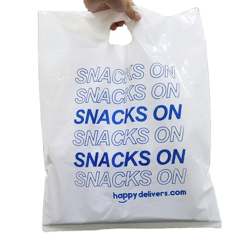 Vendita calda di alta qualità sacchetto di imballaggio di plastica per i vestiti borse della spesa con loghi