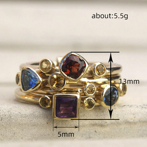 Anello da Donna Decorativo Geometrico Multicolore Unico ed Elegante - Product Image 3