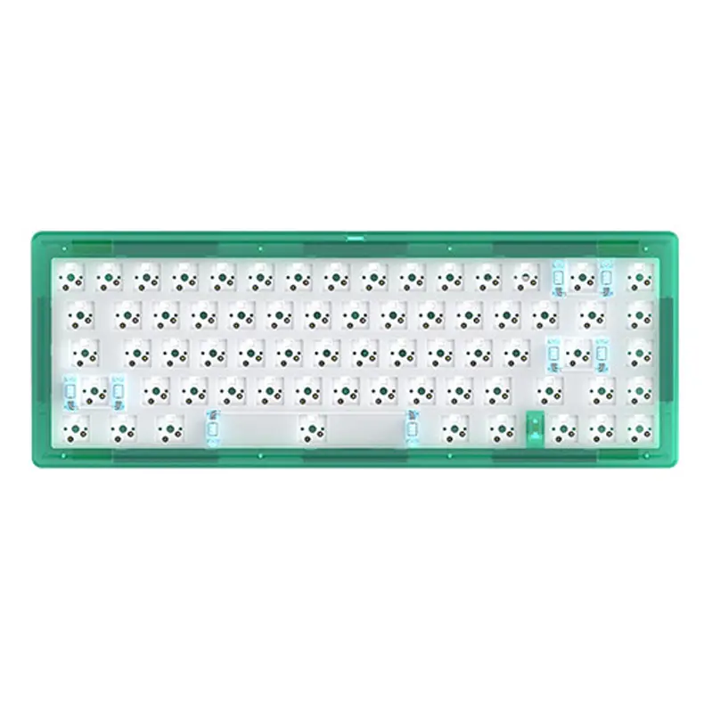 Kit de clavier mécanique filaire avec lumière RGB, 67 touches, joint GAS67, boîtier Transparent HotSwap DIY