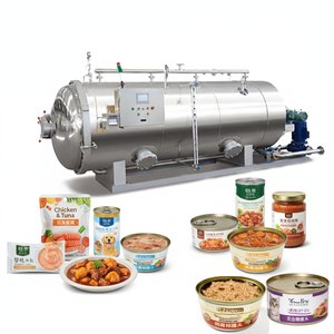 Autoclave Rotante a Vapore per Alimenti per Animali Domestici con Agitazione Uniforme e Stabile per la Produzione di Carne e Salse in Scatola - Product Image 1
