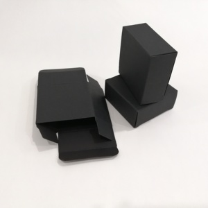 Black folding kraft paper box for soap packaging
