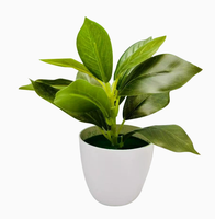 Plante artificielle réaliste en pot Vcare, faite à la main, en plastique, pour la décoration intérieure et les fêtes