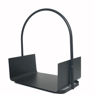 Support à bois de chauffage en métal pour intérieur et extérieur, rectangulaire, en fer noir, accessoire pour cheminée - Product Image 5