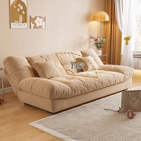 Sofá Cama Convertible de Tres Plazas Estilo Europeo Moderno, Sofá Plegable de Madera para Familia, Dormitorio, Hotel, con Almacenamiento, Venta al Por Mayor, Tapizado en Tela