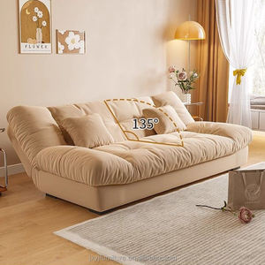 Canapé-lit convertible trois places de style européen moderne Canapé-lit familial pliant en bois Chambre à coucher Rangement d'hôtel Tissu de vente en gros - Product Image 6