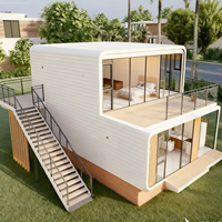 Cabine modulaire mobile haut de gamme en forme de pomme, maison préfabriquée en conteneur pour hôtel, petit hôtel de vacances, villa