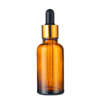 Bouteilles compte-gouttes en verre ambré pour huiles essentielles, 5ml, 10ml, 15ml, 30ml, 50ml, protection UV, avec compte-gouttes gradués et bouchons noirs