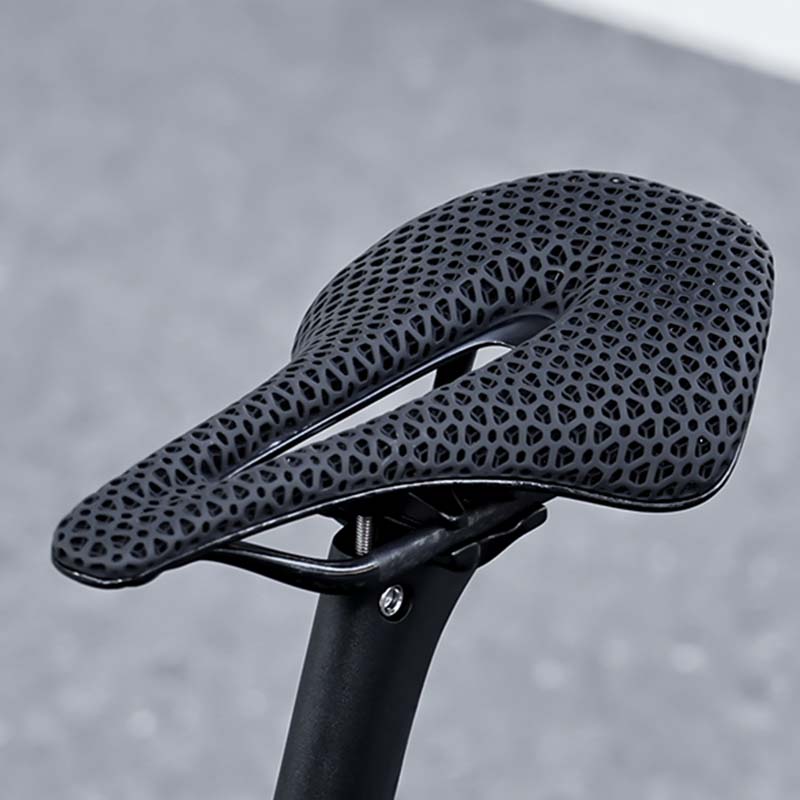 Coussin de Vélo de Route Creux, Selle de Vélo en Fibre de Carbone 155mm Selle en Cuir de Fibre de Carbone Conçue pour la Précision