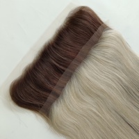 Vente en gros usine : Closure frontale en dentelle HD 12x2, cheveux humains vierges 100% raides, densité 120%, avec nœuds invisibles et ligne de cheveux naturelle