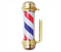 Panneau lumineux LED rotatif doré pour salon de coiffure et hôtel, montage mural, plastique durable, utilisation intérieure et extérieure