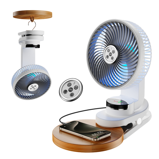 Socool Fan 20000mAh Portable USB Mini Fan Bladeless Design Remote Control 9-Speed Adjustable Low Noise 29dB Car Compatible