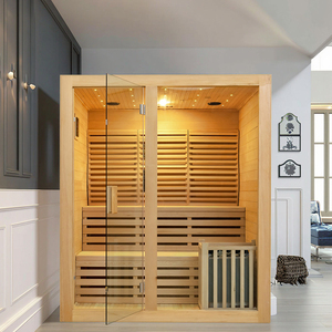 Zhimu Moderne <span class=keywords><strong>4</strong></span>-persoons Rode Ceder Elektrische Stoomsauna Met Traditionele Verwarming - Product Image 1