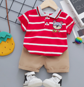 Prezzo di liquidazione ragazzi 1-4 anni Set manica corta in cotone estate vestiti per bambini estate due pezzi <span class=keywords><strong>abbigliamento</strong></span> <span class=keywords><strong>sportivo</strong></span> per bambini - Product Image 1