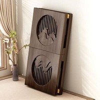 Table à thé pliante en bambou pour salon, table basse simple pour fenêtre en baie, mini table/bureau pour chambre à coucher ou bureau