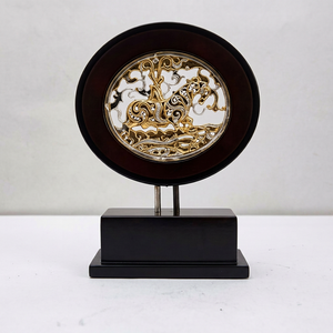 Recuerdo de jinete de latón, decoración jali de latón hecha a mano, set de regalo para jinete, estatua de caballo jali de latón - Product Image 1