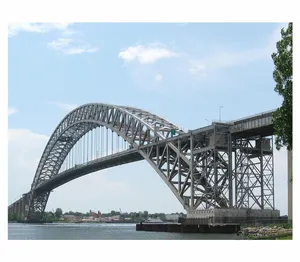 Puente Bailey arqueado de acero galvanizado modular para cruce de peatones de tráfico edificios de estructura de acero prefabricados Q355
