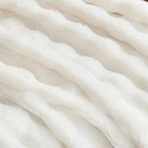 <span class=keywords><strong>Manta</strong></span> de Piel Sintética de Conejo Suave y Acogedora de Lujo Estilo Toscana, Color Blanco, para Decoración del Hogar y Ropa de Cama, Venta al Por Mayor - Product Image 4