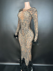 Abiti <span class=keywords><strong>da</strong></span> sera 2024 Sexy a maniche lunghe abiti <span class=keywords><strong>da</strong></span> sera in cristallo di lusso <span class=keywords><strong>eleganti</strong></span> abiti <span class=keywords><strong>da</strong></span> <span class=keywords><strong>cerimonia</strong></span> - Product Image 6