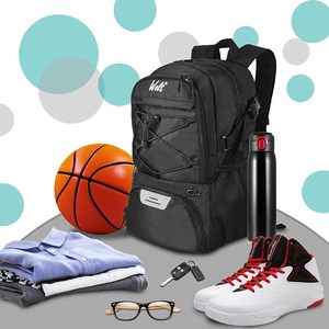 Sac de sport à compartiments multiples avec compartiment à chaussures, sac à dos de basketball avec ballon, échantillon gratuit - Product Image 3