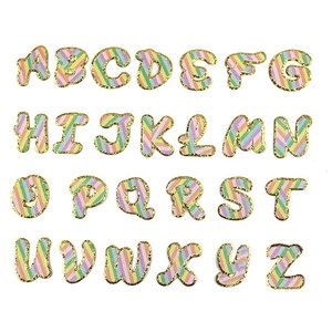 Nouvelle lettre patchs fer sur bricolage université grec lettre maquillage sac accessoires arc-en-ciel couleur anglais lettres <span class=keywords><strong>Alphabet</strong></span> de a à Z - Product Image 2