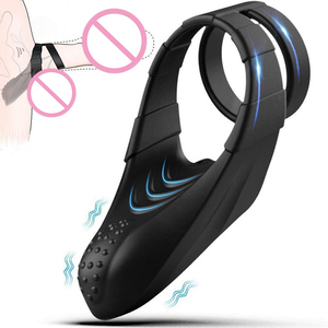Amazon Best Seller erkek silikon Penis halkası fil şeklinde erkek fiziksel gecikme titreşimli Cum kilitleme seks oyuncakları boşalma için - Product Image 1