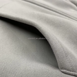 เสื้อฮู้ดซิปซิปสองชั้นขนแกะเสื้อมีฮู้ดเสื้อครอปน้ำหนักมากเปิดไหล่400gsm ออกแบบได้ตามต้องการ - Product Image 4