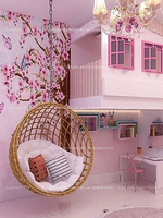 Lit superposé moderne pour enfants, maison dans les arbres, pour filles, avec bureau, rose, en bois massif, lit château, lit princesse, lit base secrète