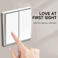 Prise murale électrique universelle intelligente EU 82mm*155mm avec cadre PC, 1/2/3 postes, LED, 13A, double prise, USB 4 ports, compatible Smart Life