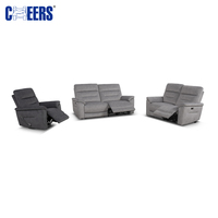 Canapé électrique confortable en tissu au design moderne MANWAH CHEERS, 221 places avec fauteuil inclinable pivotant pour le salon