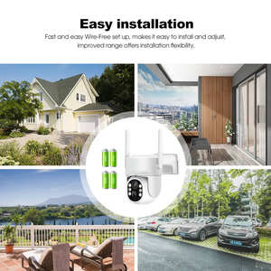 نظام أمان منزلي خارجي لاسلكي 4 كاميرات مع 4 كاميرات شمسية ملونة للرؤية الليلية - Product Image 3